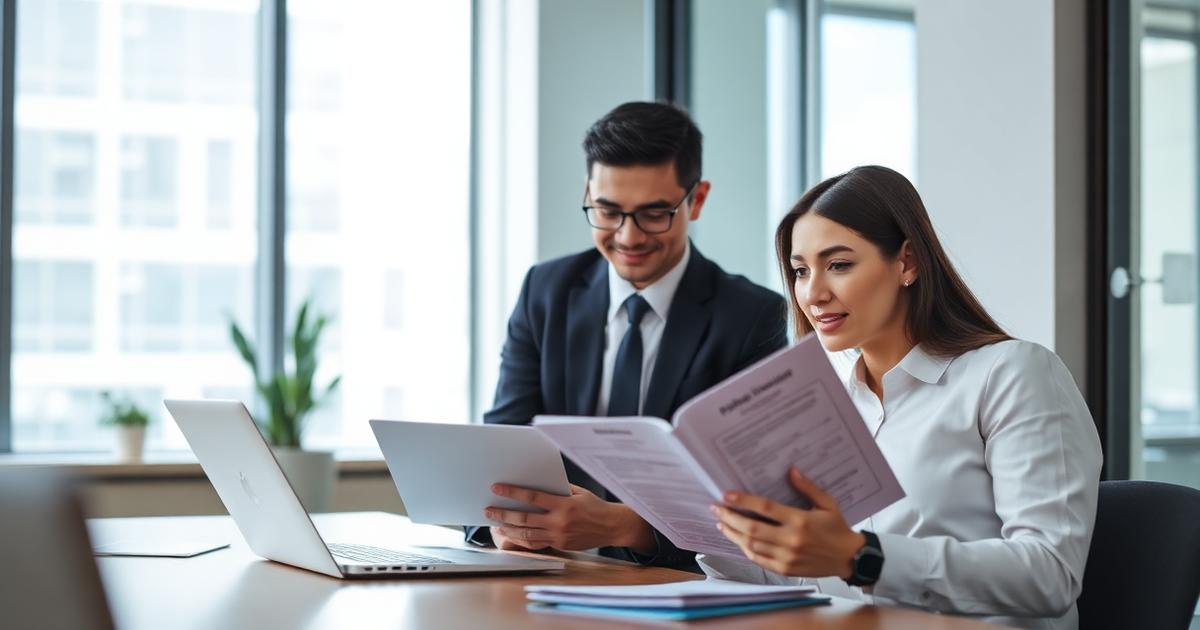 Data protection officer and IT manager reviewing a PDPA compliance policy in a Bangkok office